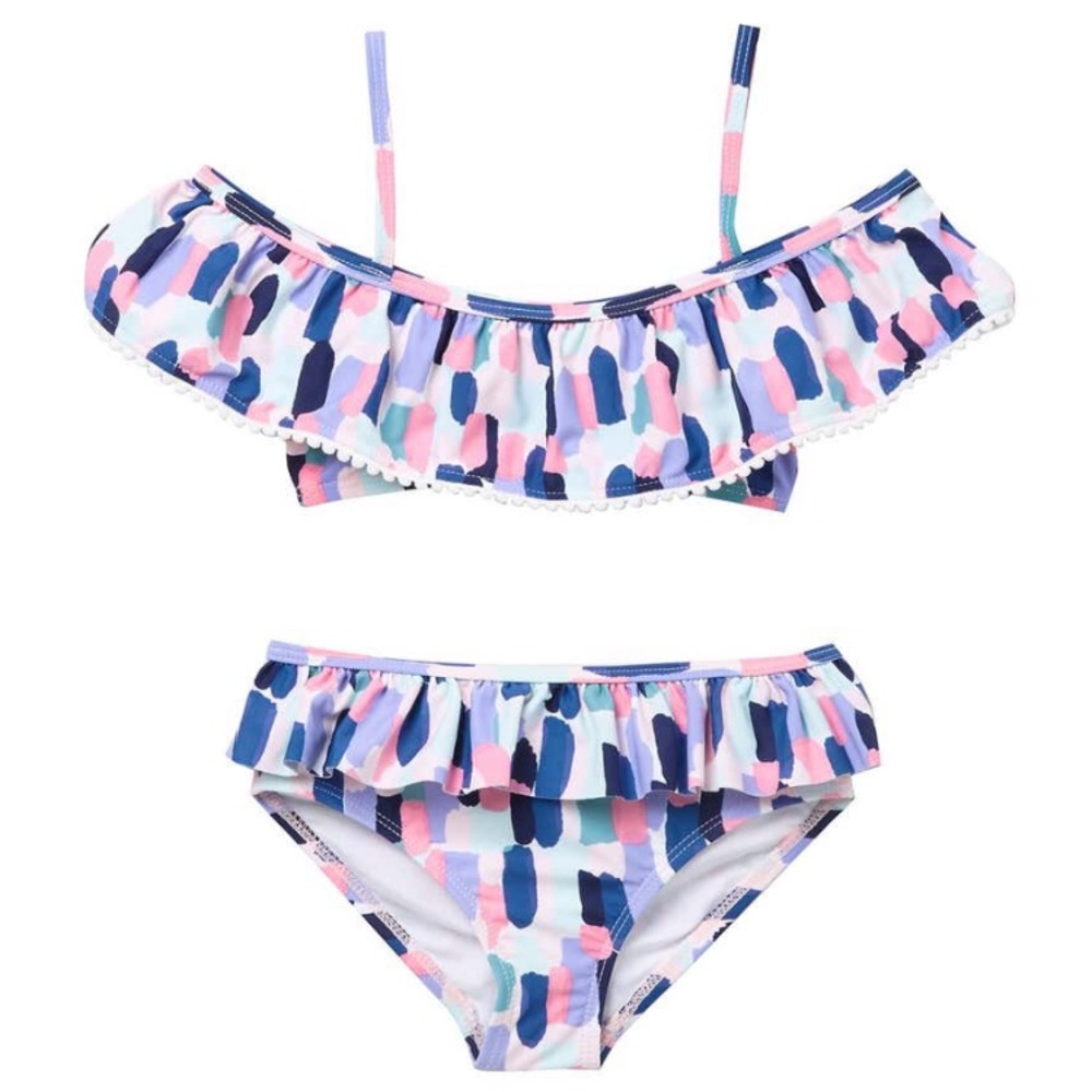 kate spade ♠️ Little Girls 2-piece Raffle Swimsuit